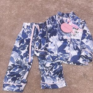 Blue and Pink Pajama Sets with Modern Camo Design